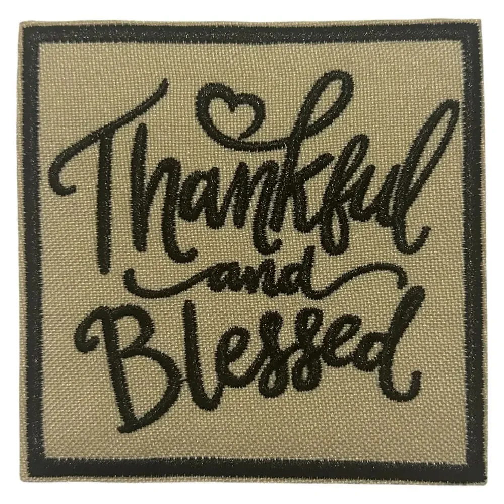 Thankful and Blessed Iron On Patch